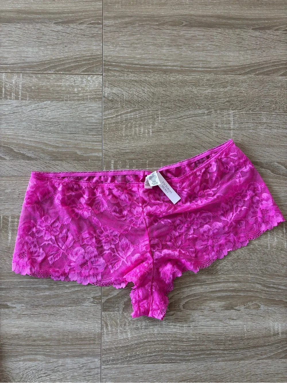 Victoria’s Secret Lovely Bouquet Pink Satin Open Back Slip and Underwear size XL